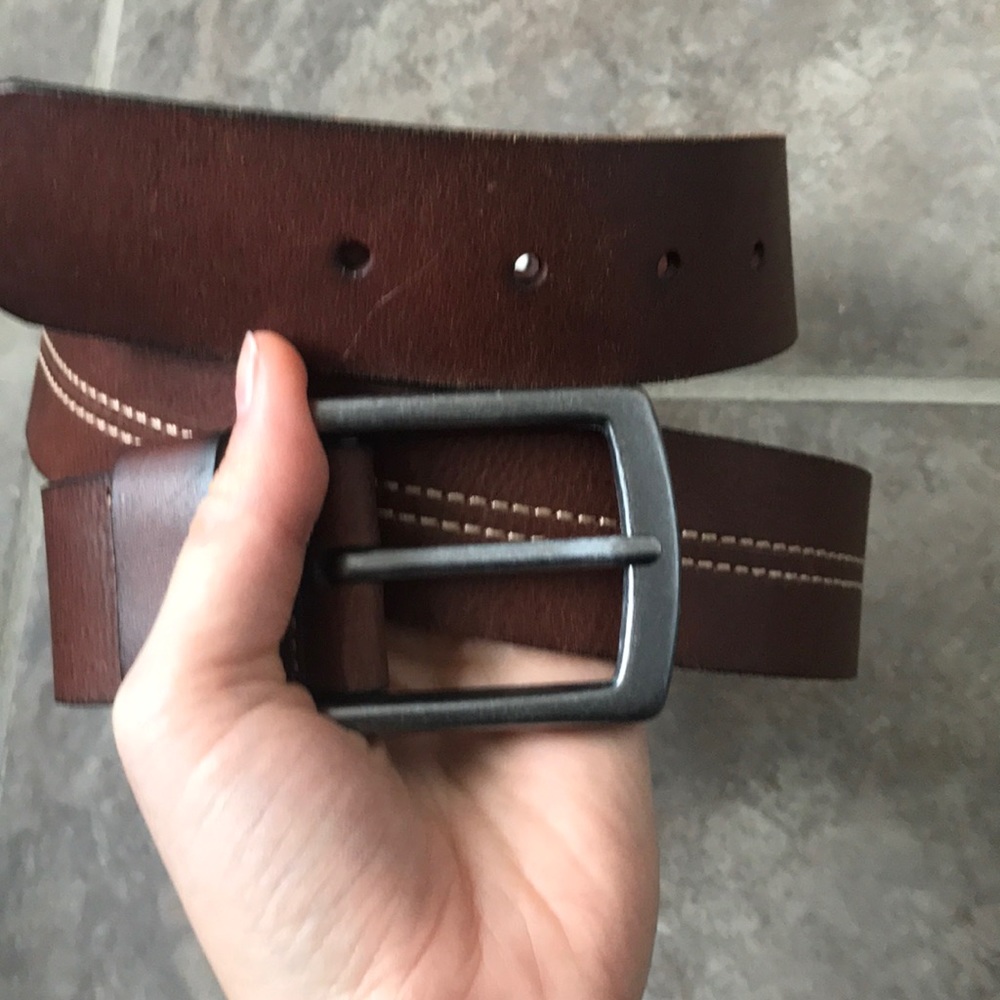 American eagle brown leather belt